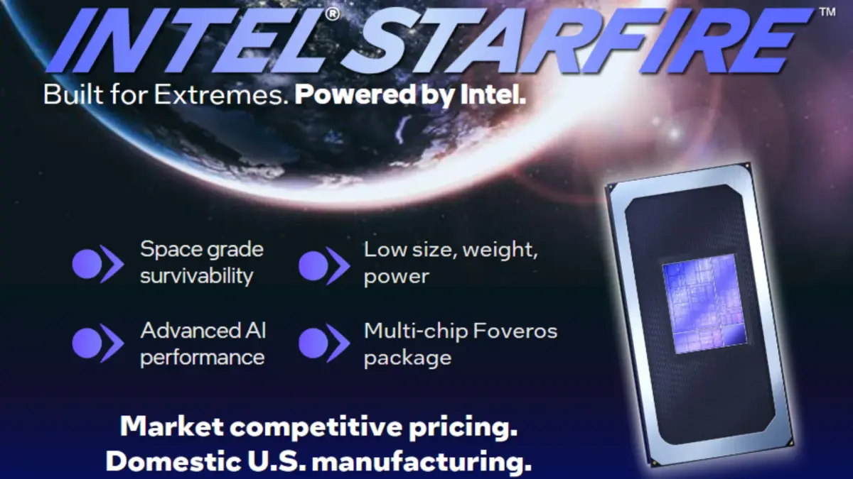 Intel Lists Starfire Space AI Chip At 75 TOPS As Radiation Data Stays Pending