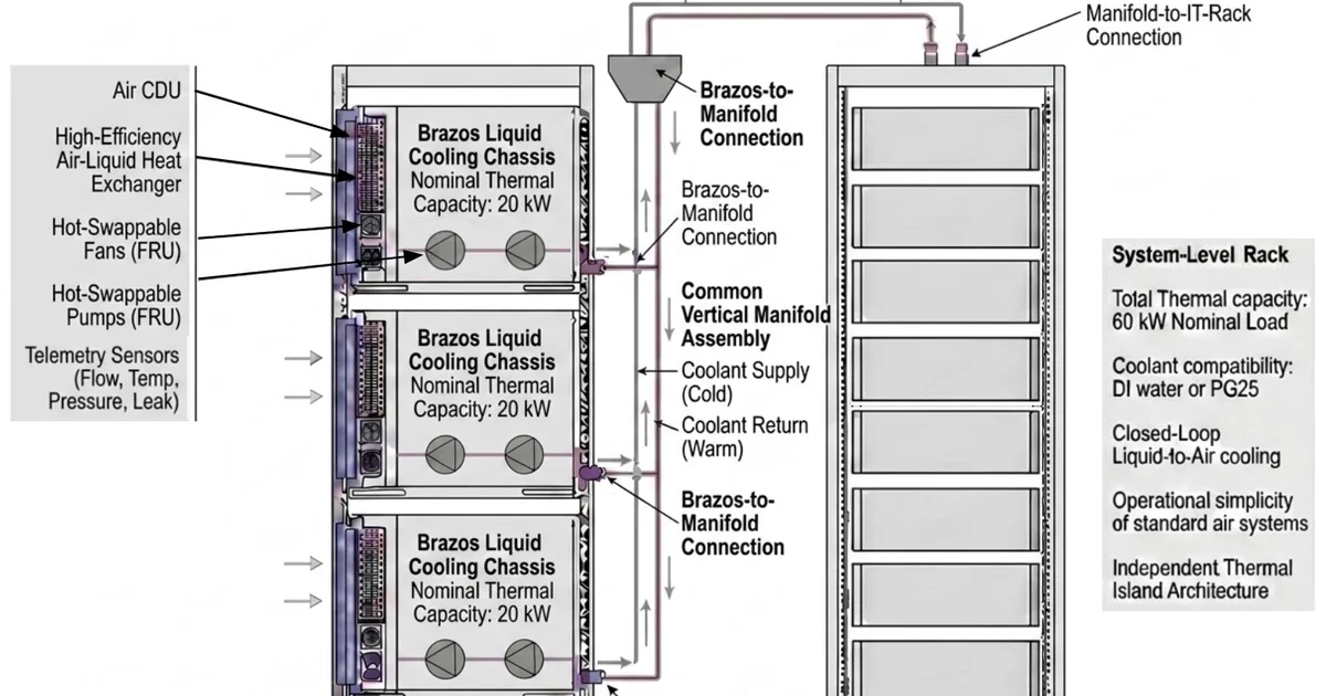 Google’s Brazos Cooling Sidecar Targets The AI Retrofit Problem